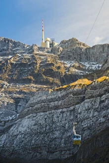 The summit of mount SAA┬ñntis, SchwAA┬ñgalp pass, Switzerland
