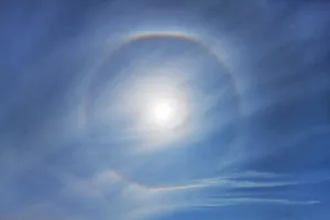 sun halo - Canada, Alberta, Longview, south of