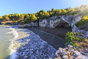 Gargano Prints: The sun illuminates the vegetation surrounding the Colombi Beach, Defensola, Apulia