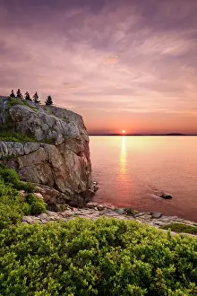 Mount Desert Island Prints: Sun rising over Great Head Peninsula, Acadia National Park, Maine, USA