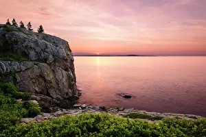 Mount Desert Island Prints: Sun rising over Great Head Peninsula, Acadia National Park, Maine, USA