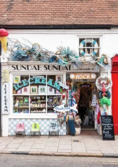 Images Dated 9th May 2023: Sundae Sundae, a traditional seaside store on the High Street in Whitstable, Kent, England