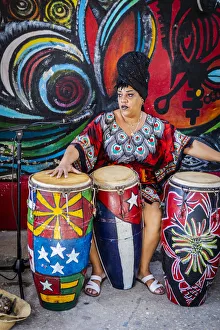 Every Sunday Rumba dancers perform in Callejon de hamel, Centro Habana Province, Havana