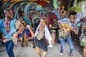 Every Sunday Rumba dancers perform in Callejon de hamel, Centro Habana Province, Havana