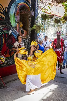 Every Sunday Rumba dancers perform in Callejon de hamel, Centro Habana Province, Havana