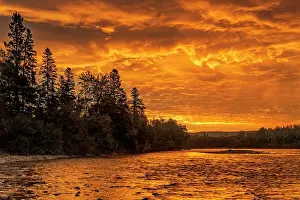 Riverbeds Prints: Sunrise on the Agawa River, Lake Superior Provincial Park, Ontario, Canada