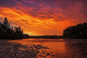 Sunrises Prints: Sunrise on the Agawa River in Lake Superior Provincial Park, Ontario, Canada