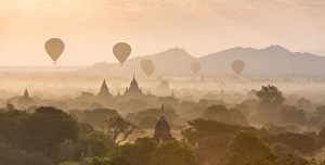Sunrise over Bagan, Mandalay region, Myanmar