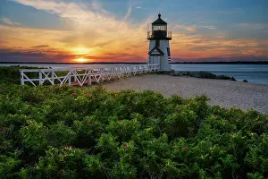 Brant Point Light Prints: Sunrise over Brant Point Lighthouse on Nantucket Island, Massachusetts, USA
