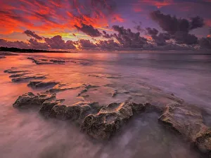 Spotts Beach Prints: Sunrise on the Caribbean Sea at Spotts Beach on Grand Cayman