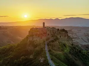 Civita Di Bagnoregio Prints: Sunrise over Civita di Bagnoregio, Lazio, Italy, Europe