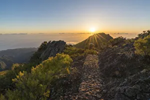 Achada Do Teixeira Gallery: Sunrise over the clouds on the trail to Pico Ruivo