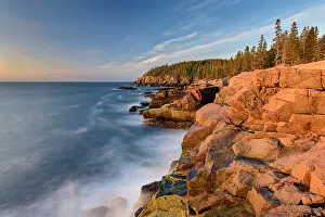 Mount Desert Island Prints: Sunrise along coast at Acadia National Park, Maine, USA
