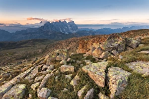 Pala Group Prints: Sunrise from Col Margherita with the Pala group, Dolomites