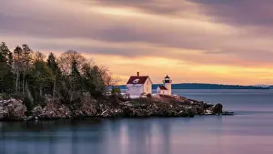 Camden Prints: Sunrise from Curtis Island Lighthouse, Camden, Maine, USA