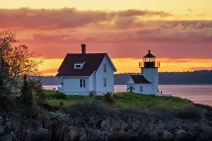 Camden Prints: Sunrise from Curtis Island Lighthouse, Camden, Maine, USA