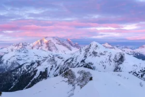 Pocol Prints: Sunrise on the Dolimites. Europe, Italy, Veneto, Giau pass, Belluno province