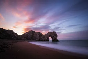 Sunrise over Durdle Door, Dorset, England, UK