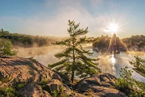 Provincial Park Prints: Sunrise on George Lake, Killarney Provincial Park, Ontario, Canada
