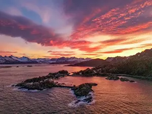 Cloudscape Prints: Sunrise over Hamn, Senja, Norway