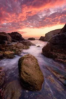 Rhode Island Prints: Sunrise from Hazard Rocks on Narragansett Bay, Narragansett, Rhode Island, USA