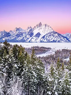 Wyoming Prints: Sunrise illuminating the Teton Mountain Range