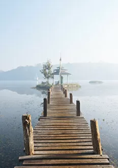 Jetty Gallery: Sunrise over Lake, Hsipaw, Shan State, Myanmar, Asia