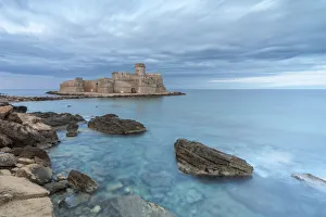 Ionian Sea Prints: Sunrise at Le Castella, Island of Capo Rizzuto, Province of Crotone, Calabria, Italy