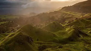 Powys Prints: Sunrise over the Llangattock Escarpment in the Brecon Beacons National Park