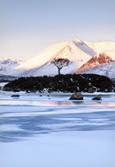 Scen Ic Prints: Sunrise on Lochan na h-Achlaise, Glencoe, Scotland, UK