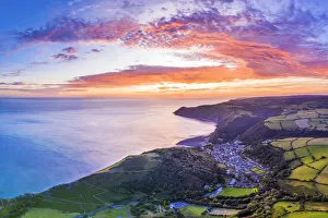 Sunrise over Lynton, Emoor National Park, North Devon, England