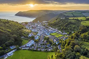 Sunrise over Lynton, Emoor National Park, North Devon, England