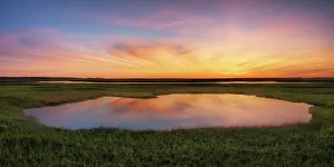 Scenic View Prints: Sunrise from marsh at Fort Hill, Cape Cod, Eastham, Massachusetts, USA
