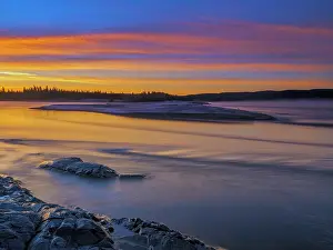Wawa Prints: Sunrise at the mouth of the Michipicoten River on Lake Superior near Wawa, Ontario, Canada