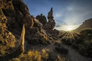 Volcanic Gallery: Sunrise in Mt. Teide volcanic crater, Teide National Park, Tenerife, Canary Islands