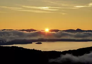 Rio Negro Collection: Sunrise over Nahuel Huapi Lake seen from Cerro Campanario, Nahuel Huapi National Park