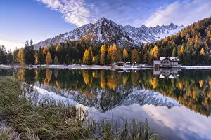 Autumn Season Collection: Sunrise in Nambino lake, Madonna di Campiglio, Trento province in Trentino Alto Adige