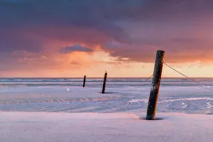 Norderney Prints: Sunrise Norderney Island, North Sea, Ost Frisia, NP Wadden Sea, Germany, Europe