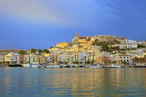 Images Dated 2nd November 2018: Sunrise Over Old Ibiza Town, Ibiza, Balearic Islands, Spain