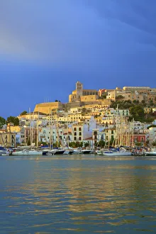 Images Dated 2nd November 2018: Sunrise Over Old Ibiza Town, Ibiza, Balearic Islands, Spain