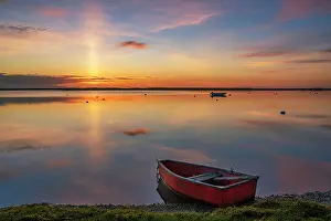 sunrise red rowboat marsh cape cod Trending Item 3