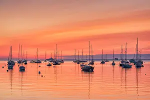 Habour Prints: Sunrise from Rockland Harbor, Rockland, Maine, USA