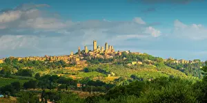 San Gimignano Prints: Sunrise over San Gimignano, Siena province, Tuscany, Italy