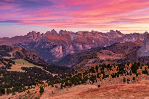 South Tyrol Prints: Sunrise from Sella Pass, Dolomites, South Tyrol, Trentino, Italy