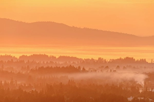 Natural Environment Prints: Sunrise skies from The Malahat Viewpoint, Malahat, British Columbia, Canada