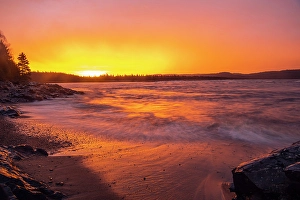 Windy Prints: Sunrise skies over the Michipicoten River, Wawa, Ontario, Canada