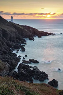 South Hams Prints: Sunrise over Start Point Lighthouse in the South Hams