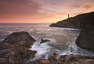 Trevose Head Prints: Sunrise at Trevose Head on the North Cornish coast, Cornwall, England. Spring (May) 2009