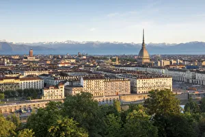Torino Prints: Sunrise at Turin from Monte dei Cappuccini, Turin, Piedmont, Italy, Europe