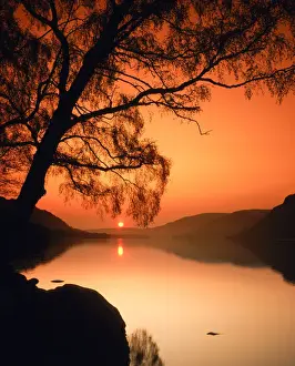 Sunrise over Ullswater, Lake District, Cumbria, England
